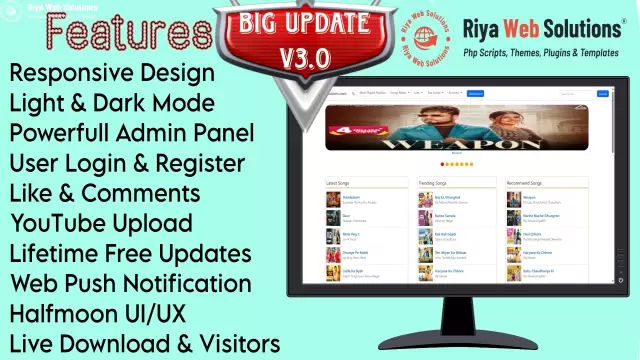 Riya Music PHP Script - Audio Sharing Streaming